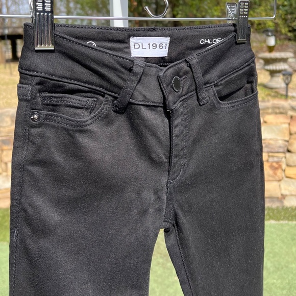 DL 1961 Chloe Skinny Girls' Black Jeans - Picture 6 of 15